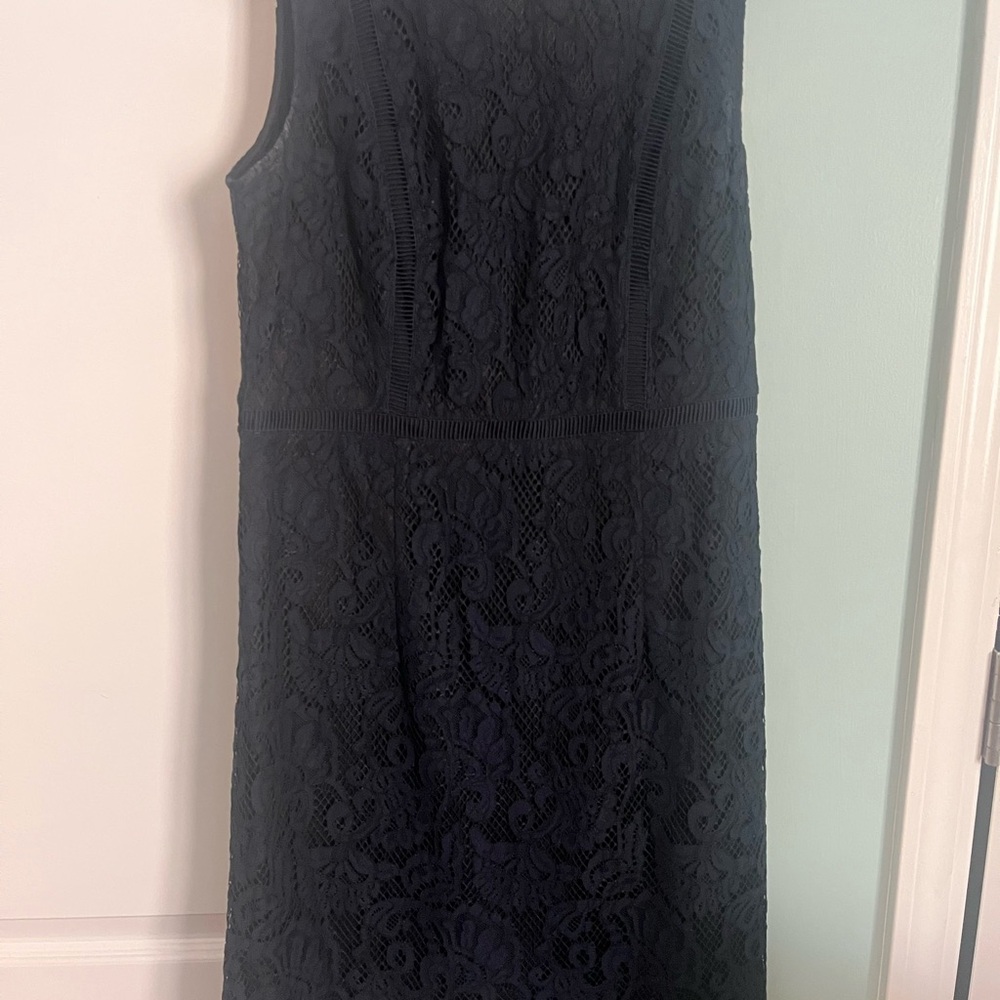 Banana Republic Navy Lace Midi Dress